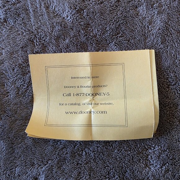 DOONEY & BOURKE Black Pebbled Leather Gold Kiss Lock Coin Purse NWT - Picture 7 of 15